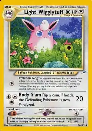 Light Wigglytuff 54/105 Neo Destiny