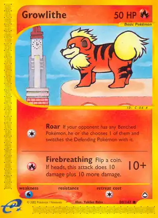 Growlithe 80/147 Aquapolis