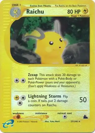 Raichu 27/144 Skyridge