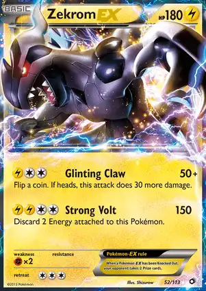 Zekrom-EX 52/113 Legendary Treasures