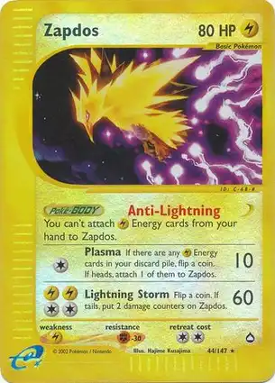 Zapdos 44/147 Aquapolis