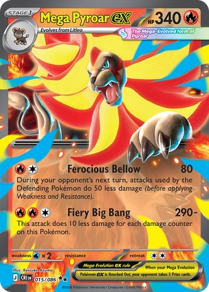 Mega Pyroar ex 015/086 Chaos Rising