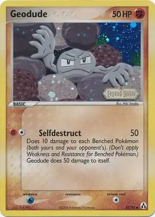 Geodude 53/92 EX Legend Maker