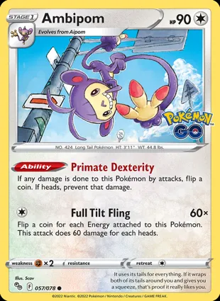 Ambipom 057/078 Pokémon GO