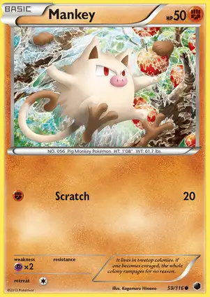 Mankey 59/116 Plasma Freeze