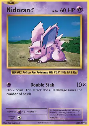 Nidoran ♂ 43/108 Evolutions