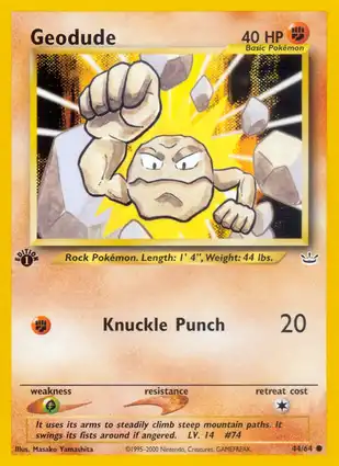 Geodude 44/64 Neo Revelation 1st Edition