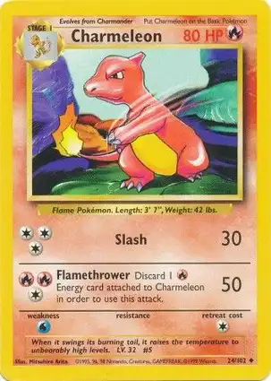 Charmeleon 24/102 Base Set Unlimited