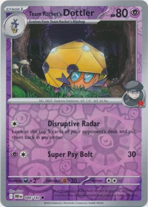 Team Rocket's Dottler 088/182 Destined Rivals