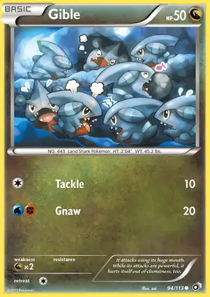 Gible 94/113 Legendary Treasures