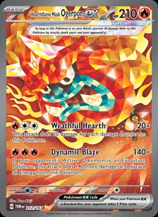 Hearthflame Mask Ogerpon ex 212/167 Twilight Masquerade
