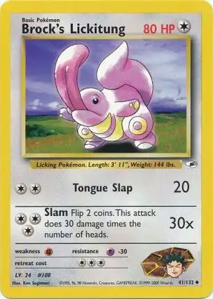 Brock's Lickitung 41/132 Gym Heroes
