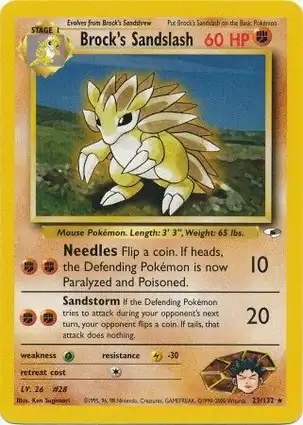 Brock's Sandslash 23/132 Gym Heroes