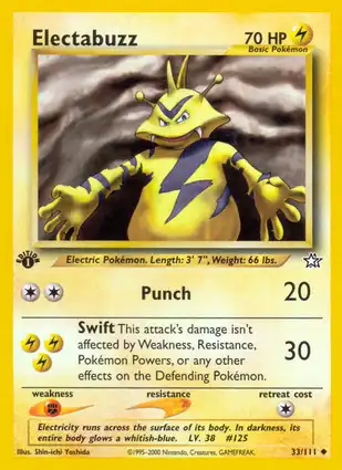 Electabuzz 33/111 Neo Genesis 1st Edition