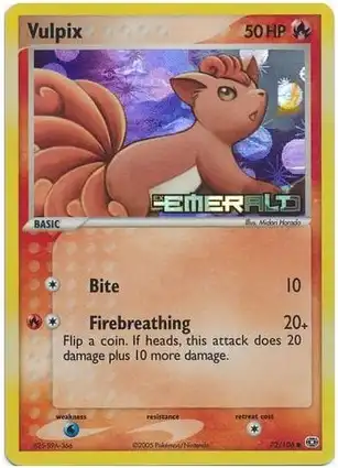 Vulpix 72/106 EX Emerald