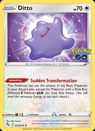Ditto 053/078 Pokémon GO