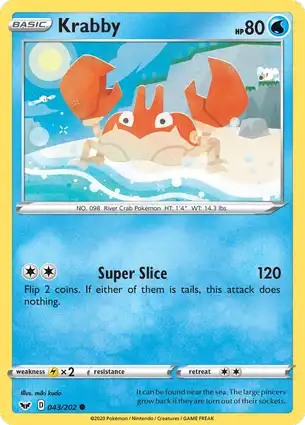Krabby 043/202 Sword & Shield
