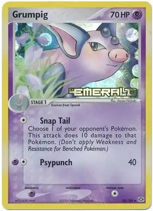 Grumpig 30/106 EX Emerald