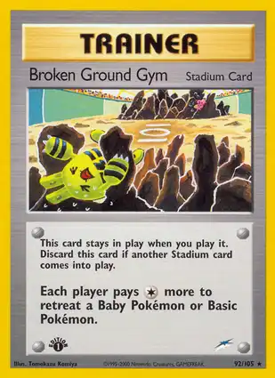 Broken Ground Gym 92/105 Neo Destiny 1st Edition