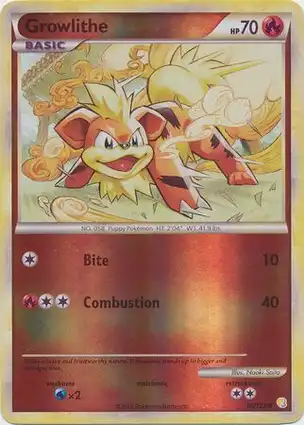 Growlithe 65/123 HeartGold & SoulSilver