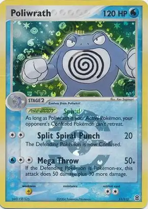 Poliwrath 11/112 EX FireRed & LeafGreen