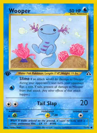 Wooper 71/75 Neo Discovery 1st Edition