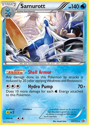 Samurott 39/113 Legendary Treasures