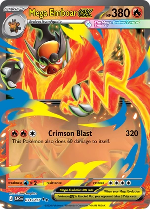 Mega Emboar ex 031/217 Ascended Heroes