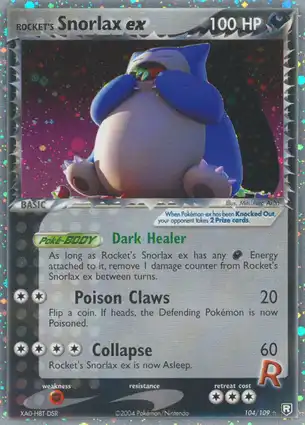 Rocket's Snorlax ex 104/109 EX Team Rocket Returns