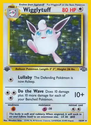 Wigglytuff 16/64 Jungle 1st Edition