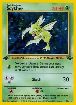 Scyther 10/64 Jungle 1st Edition