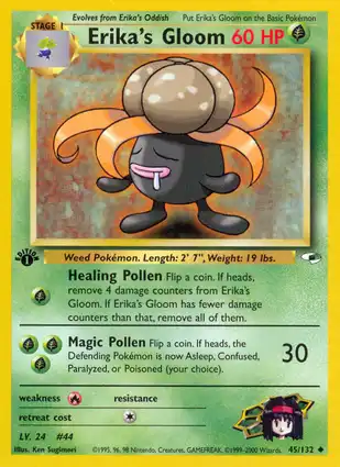 Erika's Gloom 45/132 Gym Heroes 1st Edition