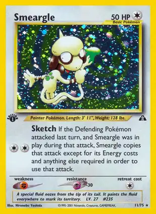 Smeargle 11/75 Neo Discovery 1st Edition
