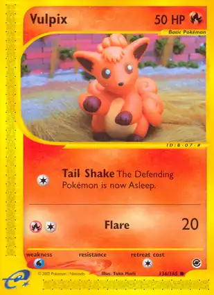 Vulpix 136/165 Expedition Base Set