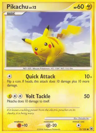 Pikachu 70/100 Majestic Dawn