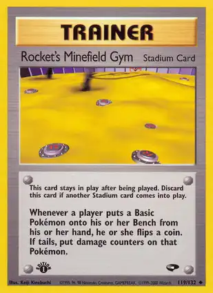 Rocket's Minefield Gym 119/132 Gym Challenge 1st Edition