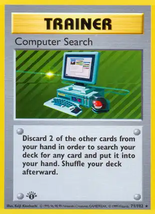 Computer Search 71/102 Base Set 1st Edition