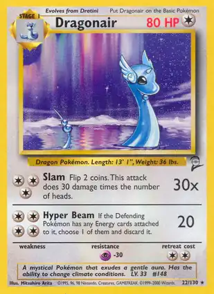 Dragonair 22/130 Base Set 2