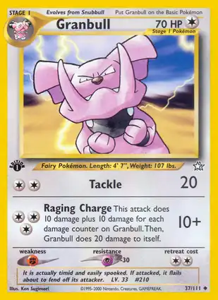 Granbull 37/111 Neo Genesis 1st Edition
