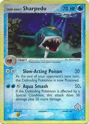 Team Aqua's Sharpedo 18/95 EX Team Magma vs Team Aqua