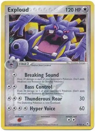 Exploud 6/101 EX Hidden Legends