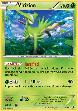 Virizion BW70 Black & White Promos