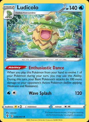 Ludicolo 034/203 Evolving Skies