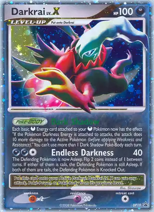 Darkrai LV.X DP19 Diamond & Pearl Promos