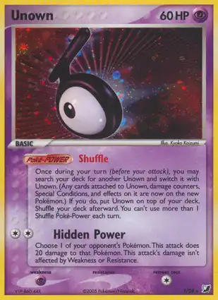 Unown T/28 EX Unseen Forces