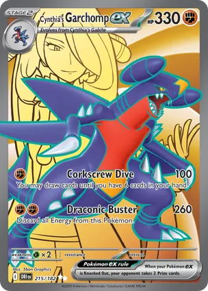 Cynthia's Garchomp ex 215/182 Destined Rivals