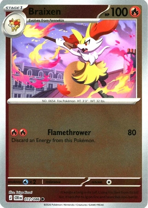 Braixen 012/086 Chaos Rising