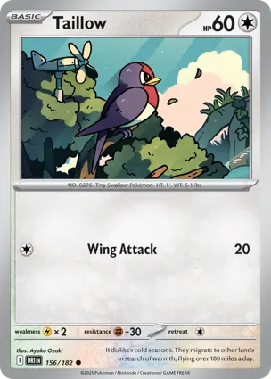 Taillow 156/182 Destined Rivals