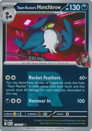 Team Rocket's Honchkrow 127/217 Ascended Heroes