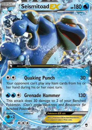 Seismitoad-EX 20/111 Furious Fists
